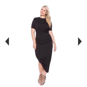 Black asymmetrical dress